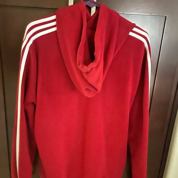 Adidas Men's Essentials 3-stripes Pullover Fleece Hooded Sweatshirt LARGE - Picture 2 of 4